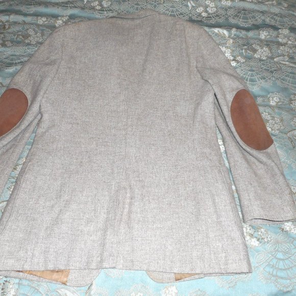 Western Sports Coat Elbow Patches Brown Tweed Sz L - Picture 7 of 7